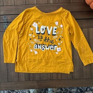 Carter's Mustard Yellow 'Love is the Answer' Long Sleeve Tee